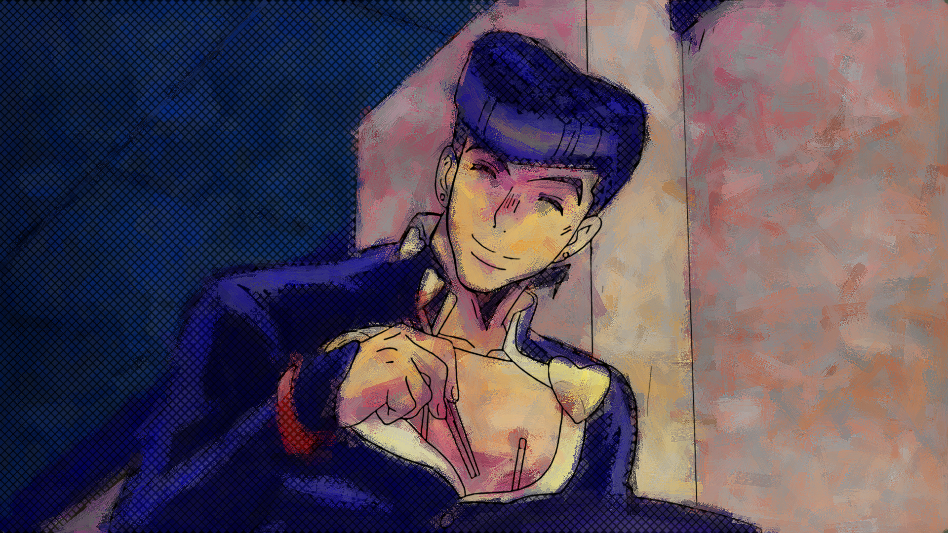 Download Josuke Higashikata Anime Jojo's Bizarre Adventure HD Wallpaper by Terumi Nishii