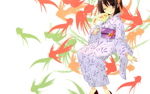 Haruhi Suzumiya Anime The Melancholy of Haruhi Suzumiya HD Desktop Wallpaper | Background Image