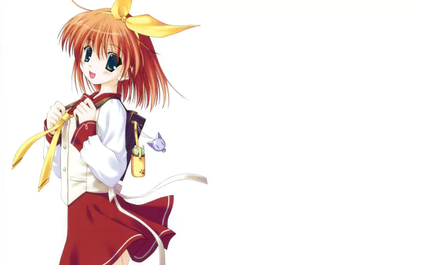 green eyes orange hair smile short hair bag Anime Original HD Desktop Wallpaper | Background Image