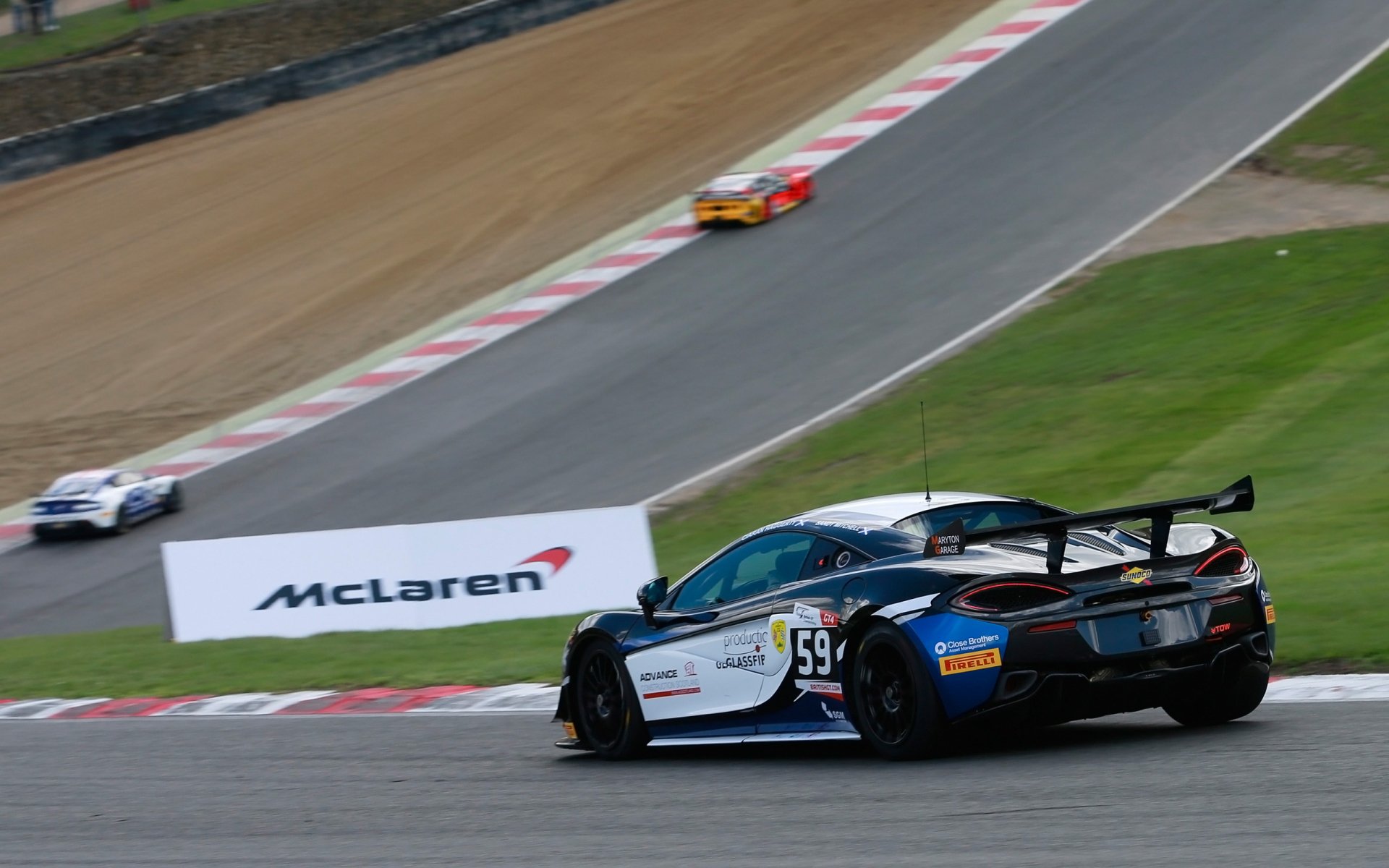 Download Race Car McLaren McLaren 570S Car Supercar Vehicle McLaren 570S GT4 HD Wallpaper