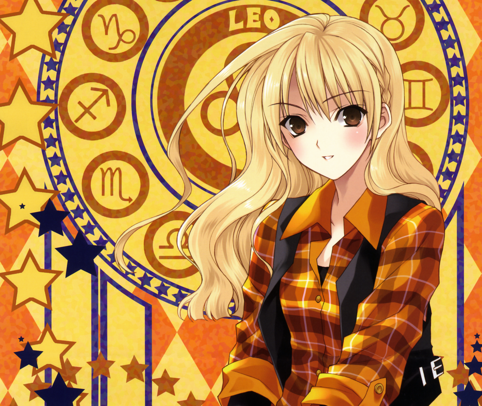 Download Star Smile Brown Eyes Braid Blush Blonde Long Hair Anime Girl Anime Girl HD Wallpaper by Suzuhira Hiro