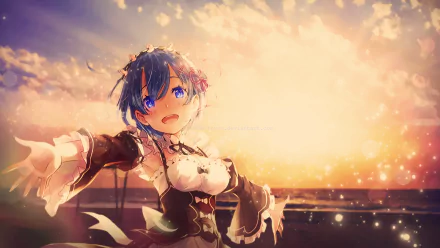 Rem (Re:ZERO) Anime Re:Zero - Starting Life in Another World HD Desktop Wallpaper | Background Image