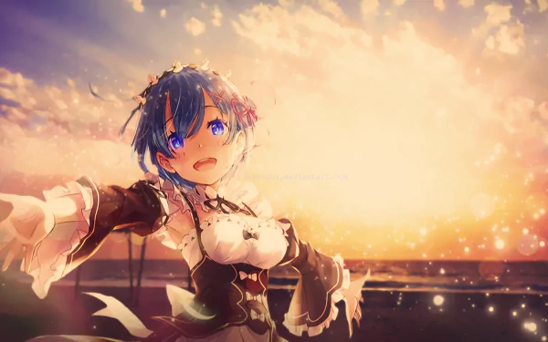Rem (Re:ZERO) Anime Re:Zero - Starting Life in Another World HD Desktop Wallpaper | Background Image