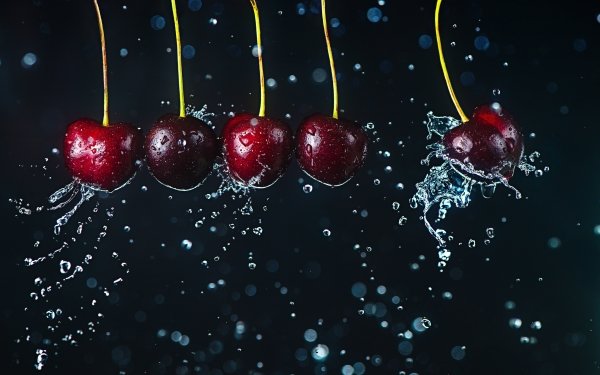 Food Cherry Fruits Fruit Water Drop HD Wallpaper | Background Image