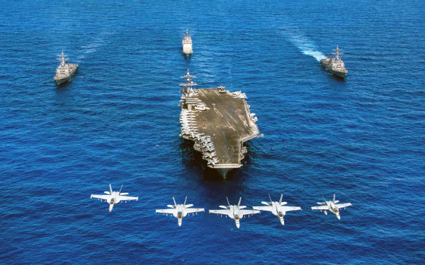 jet fighter McDonnell Douglas F/A-18 Hornet warship aircraft carrier military USS Carl Vinson (CVN-70) HD Desktop Wallpaper | Background Image