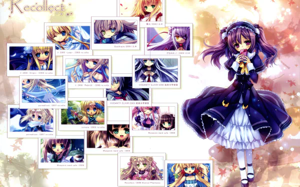 purple eyes bow (Clothing) purple hair twintails Anime Original HD Desktop Wallpaper | Background Image