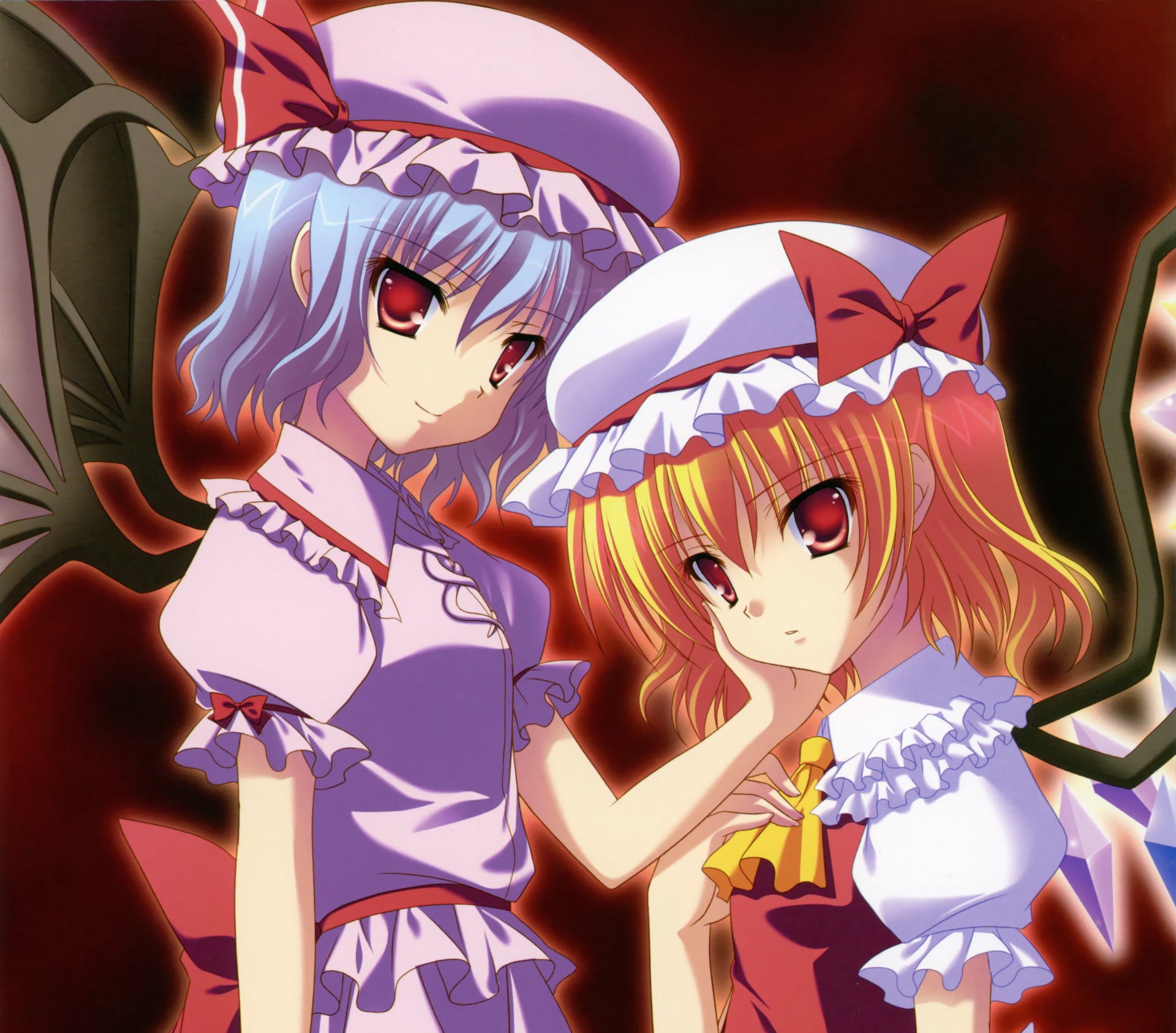 Download Flandre Scarlet Remilia Scarlet Anime Touhou HD Wallpaper by Narumi Yuu