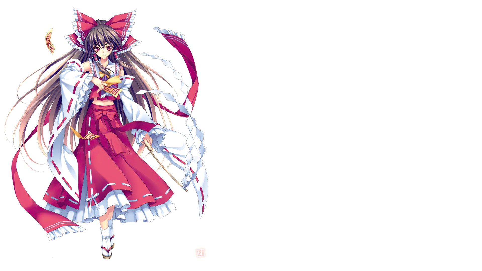 Download Reimu Hakurei Anime Touhou HD Wallpaper by Riv
