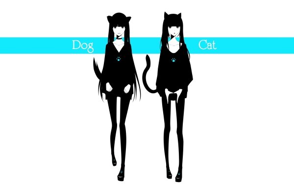 Anime Original Dog Cat HD Wallpaper | Background Image