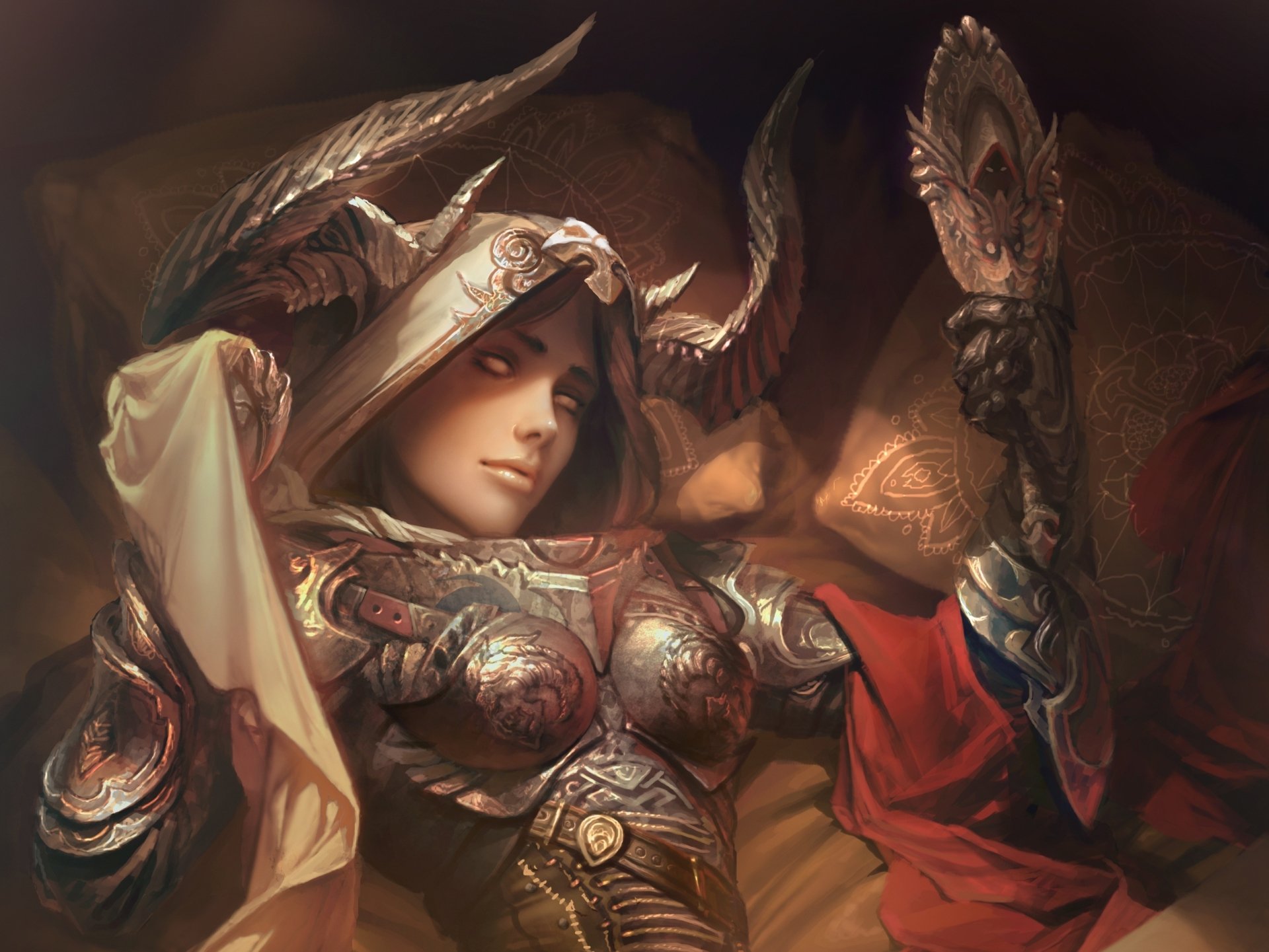 HD Wallpaper of a Fierce Demon Hunter from Diablo III by Dmitry Prozorov