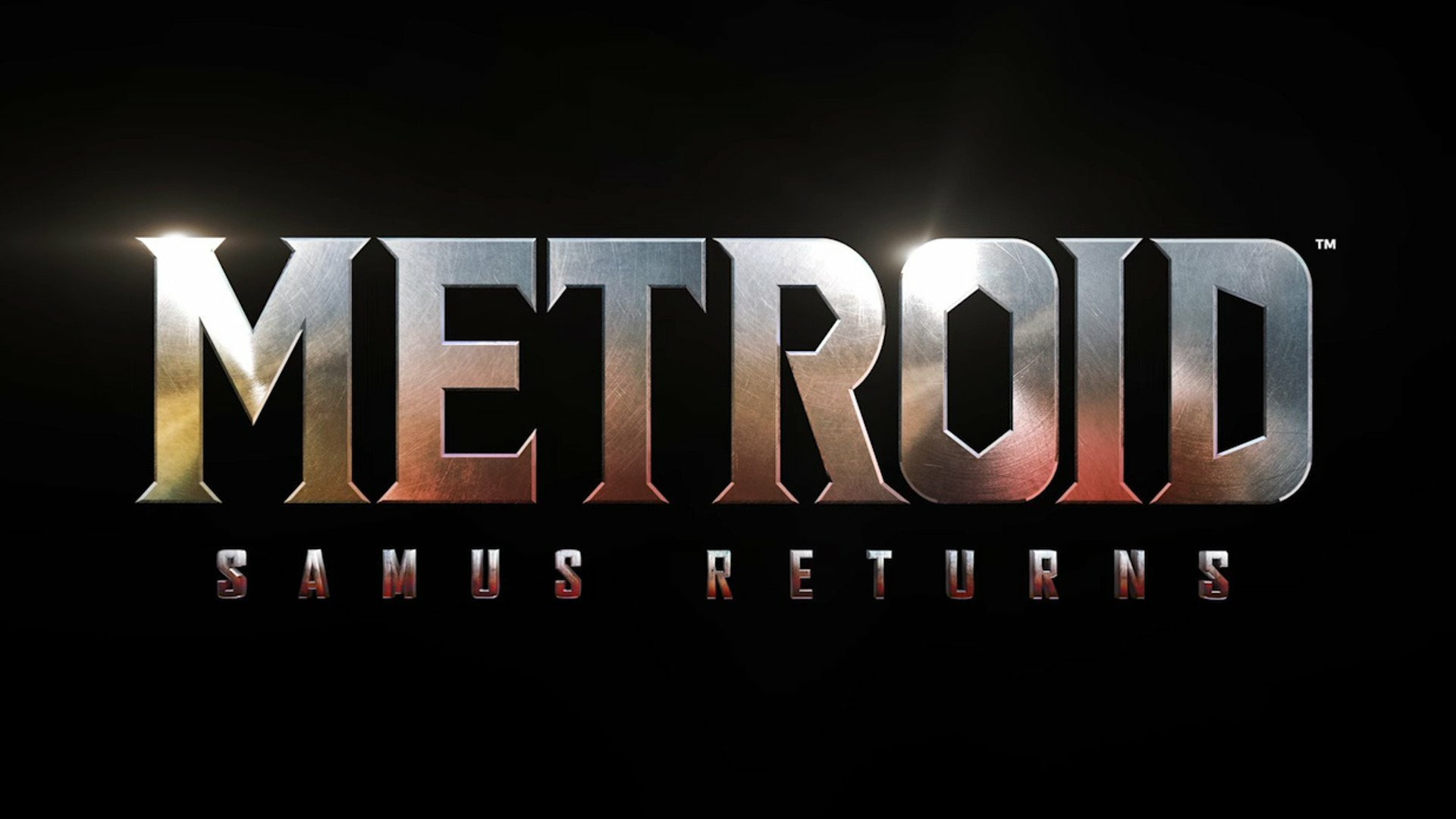 HD desktop wallpaper featuring the logo METROID: SAMUS RETURNS with a dark background.