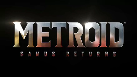 HD desktop wallpaper featuring the logo METROID: SAMUS RETURNS with a dark background.