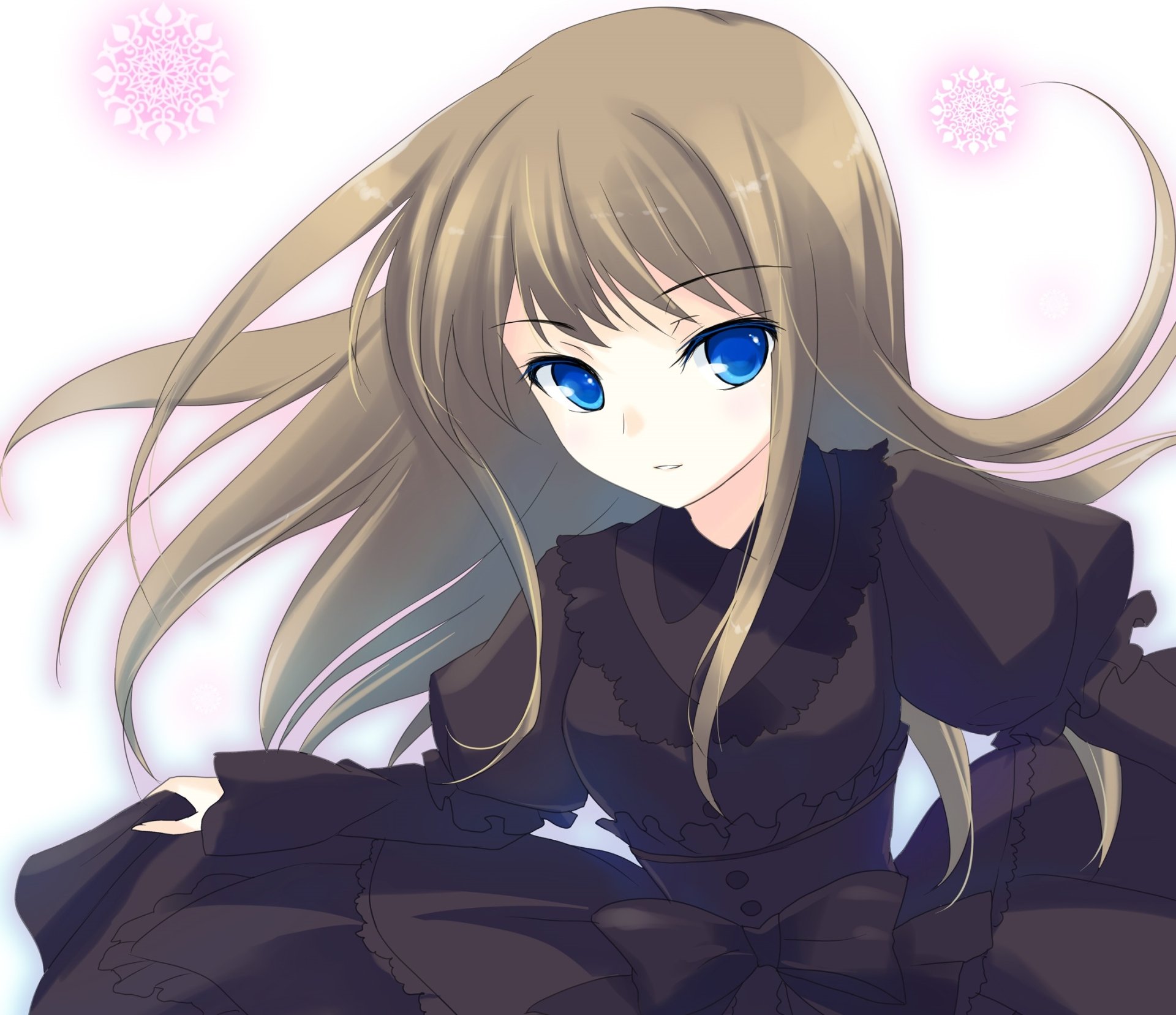 Download Bow (Clothing) Blue Eyes Blonde Long Hair Anime Original HD Wallpaper by あめとゆき