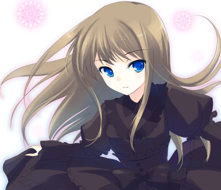 bow (Clothing) blue eyes blonde long hair Anime Original HD Desktop Wallpaper | Background Image