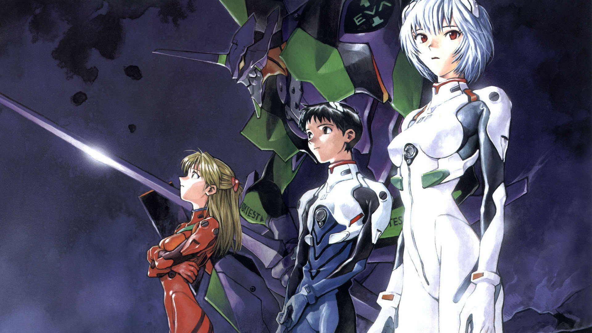 Download Evangelion Unit-01 Rei Ayanami Shinji Ikari Asuka Langley Sohryu  Anime Neon Genesis Evangelion HD Wallpaper by Sadamoto Yoshiyuki