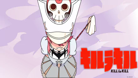 HD PC wallpaper featuring Nonon Jakuzure from the anime Kill La Kill, shown from a top-down perspective with the Kill La Kill logo in red on the right.