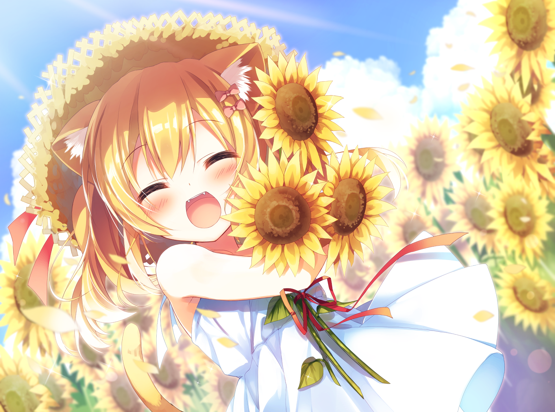 Sunny Fields Anime HD Wallpaper