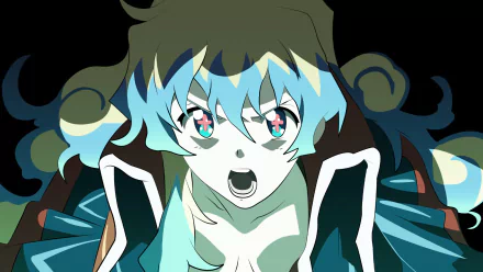 HD desktop wallpaper featuring Nia Teppelin from the anime Tengen Toppa Gurren Lagann with vibrant colors and dynamic expression.