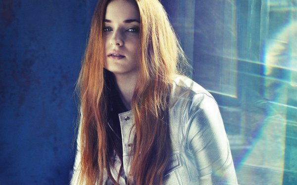 Celebrity Sophie Turner Actress American Blue Eyes Redhead Face HD Wallpaper | Background Image