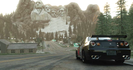 Mount Rushmore Nissan Skyline video game The Crew HD Desktop Wallpaper | Background Image