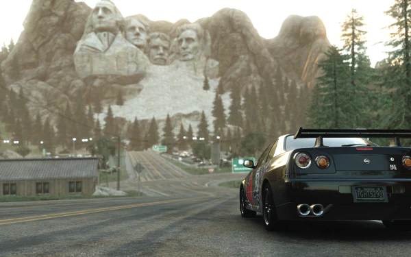 Mount Rushmore Nissan Skyline video game The Crew HD Desktop Wallpaper | Background Image