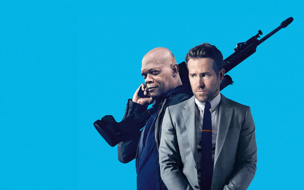 Ryan Reynolds Samuel L. Jackson movie The Hitman's Bodyguard HD Desktop Wallpaper | Background Image