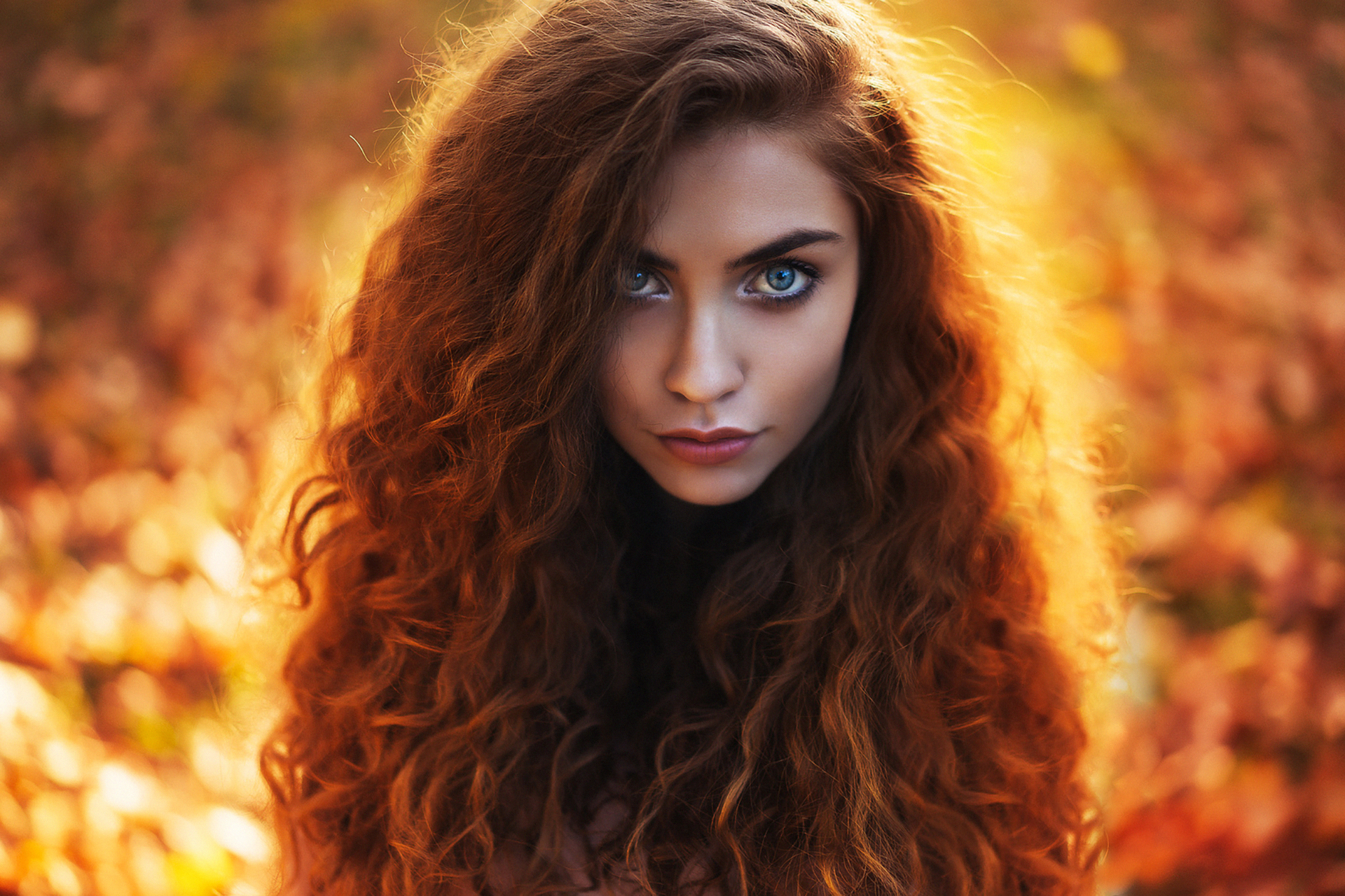 Download Bokeh Long Hair Blue Eyes Redhead Face Woman Model Hd Wallpaper By Paul Toma 1438