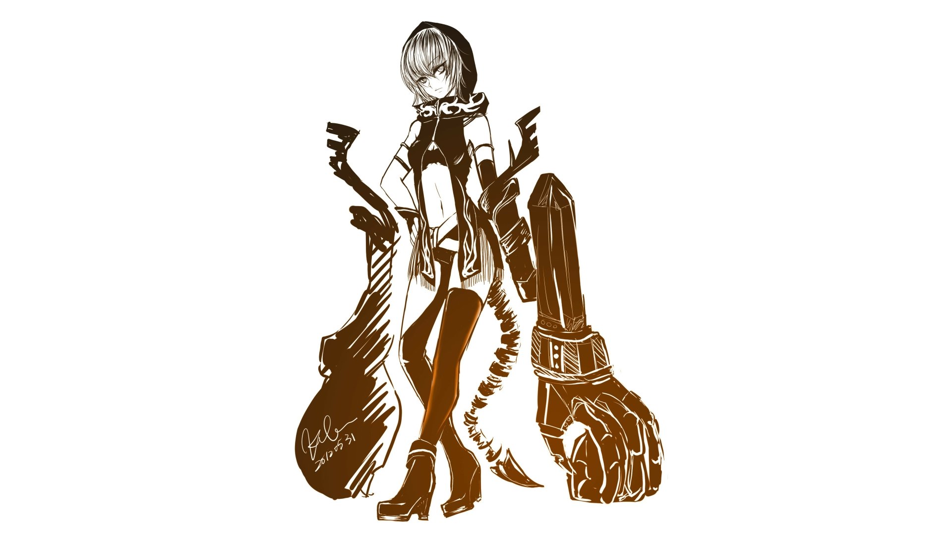 Download Strength (Black Rock Shooter) Anime Black Rock Shooter 4k Ultra HD Wallpaper