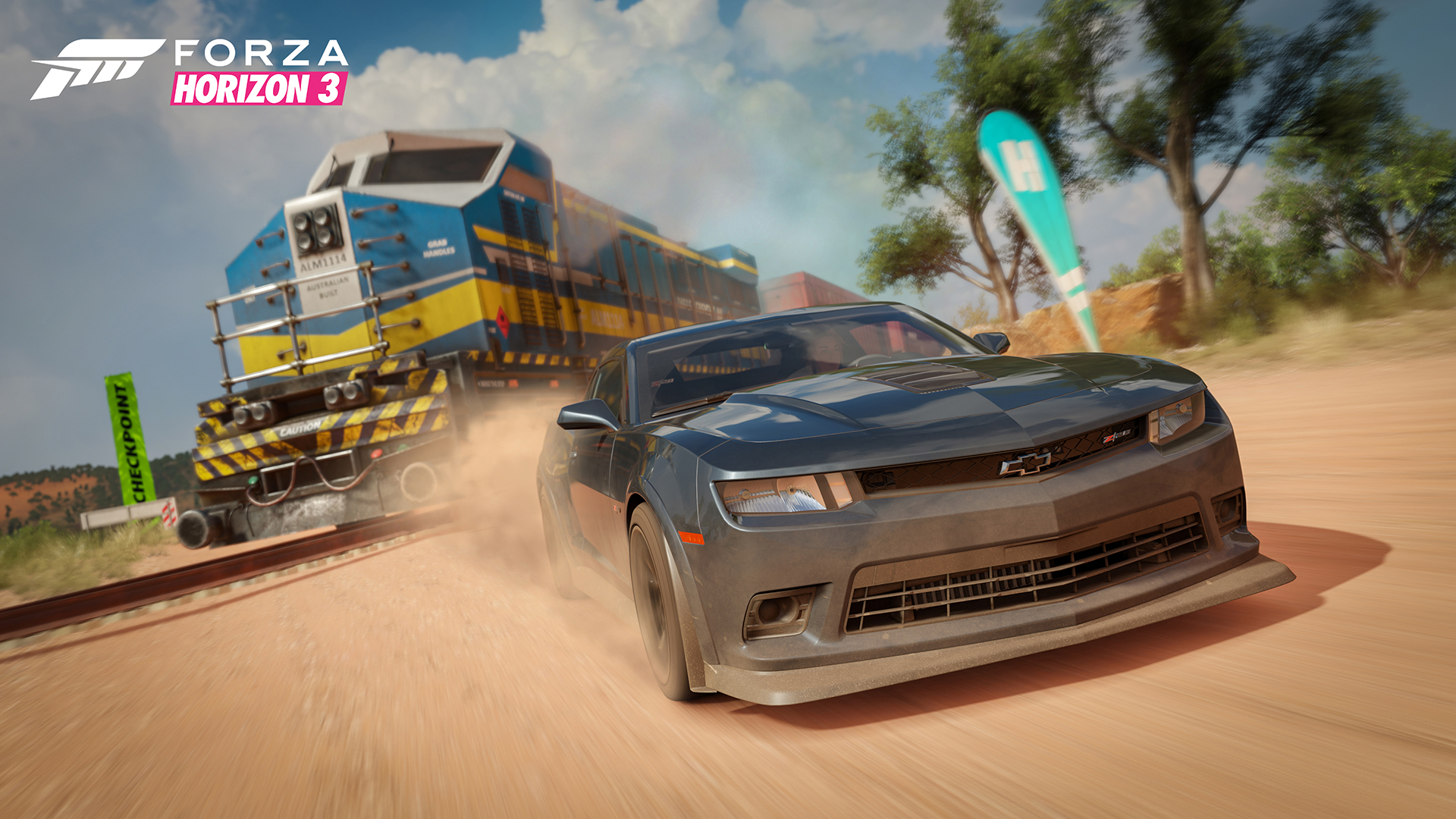 Download Railroad Train Chevrolet Camaro Z28 Chevrolet Video Game Forza ...