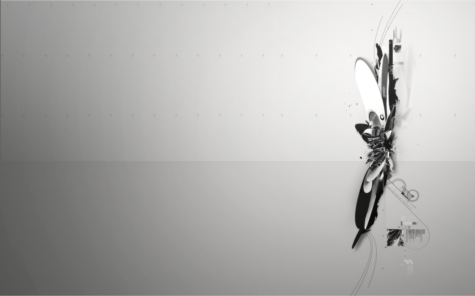 Abstract black and white wallpaper design.