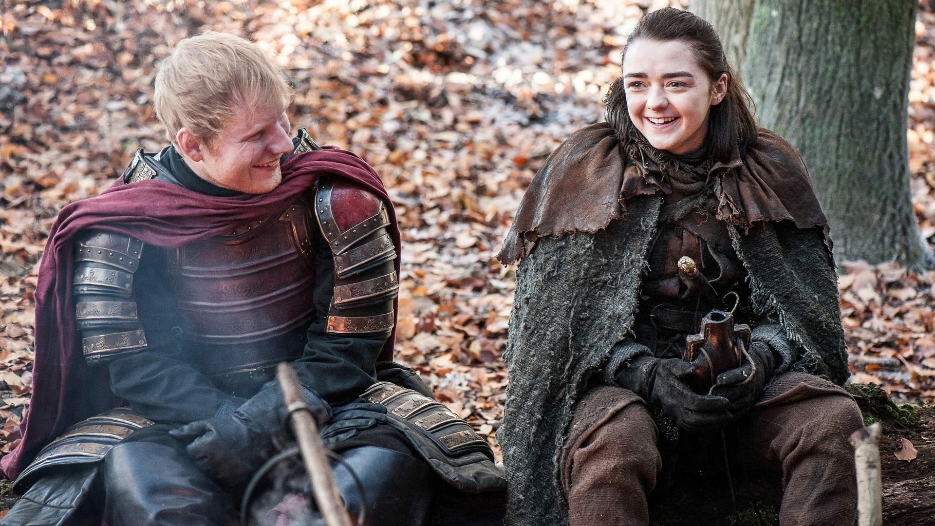 Download Ed Sheeran Maisie Williams Arya Stark TV Show Game Of Thrones HD Wallpaper