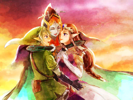 hug Midna (The Legend of Zelda) Princess Zelda Link video game The Legend of Zelda: Twilight Princess HD Desktop Wallpaper | Background Image
