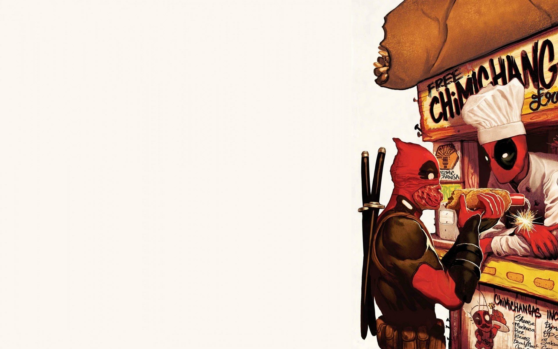 Download Hot Dog Comic Deadpool HD Wallpaper