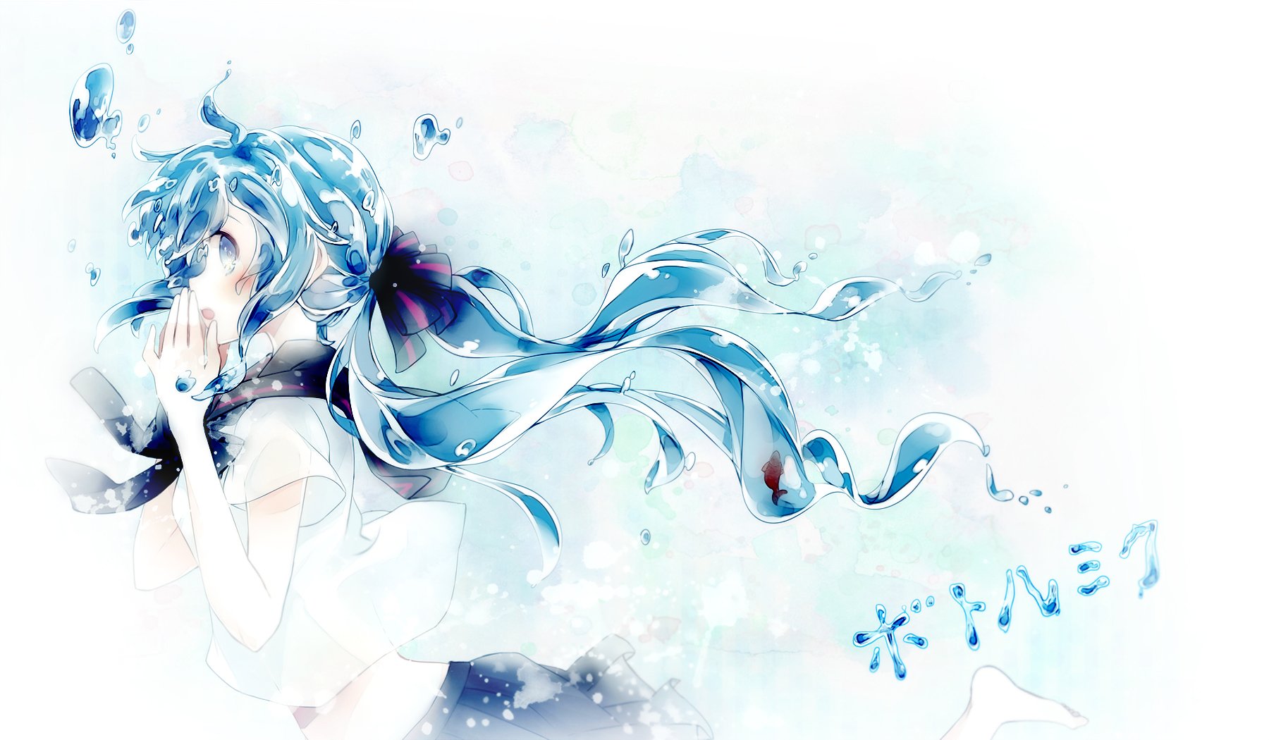 Download Water Twintails Hatsune Miku Bubble Anime Vocaloid Wallpaper