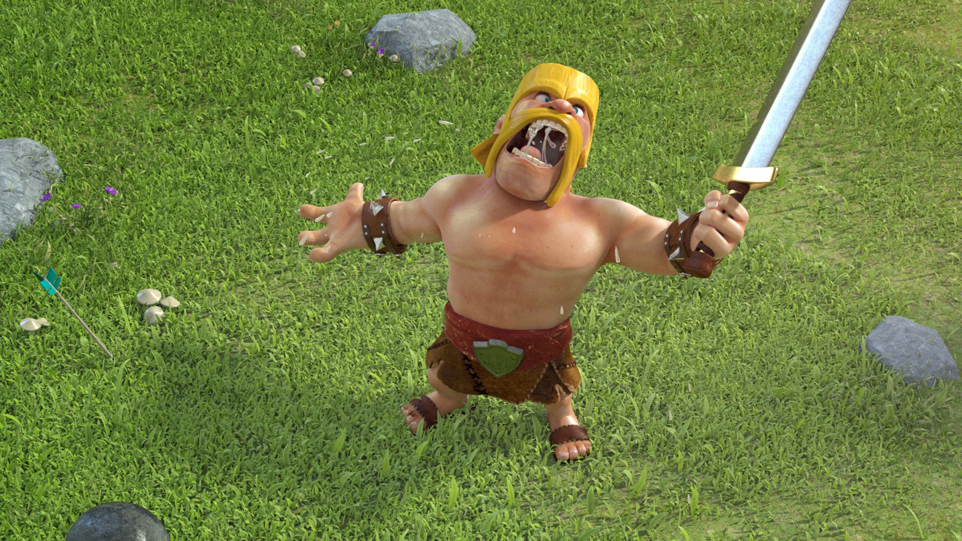 Barbarian yelling. 