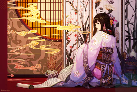kimono Anime Original HD Desktop Wallpaper | Background Image