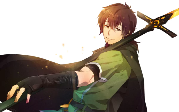 HD PC desktop wallpaper featuring Lancer from the anime Fate/Grand Order, depicted with a confident expression and holding his spear against a bright background.