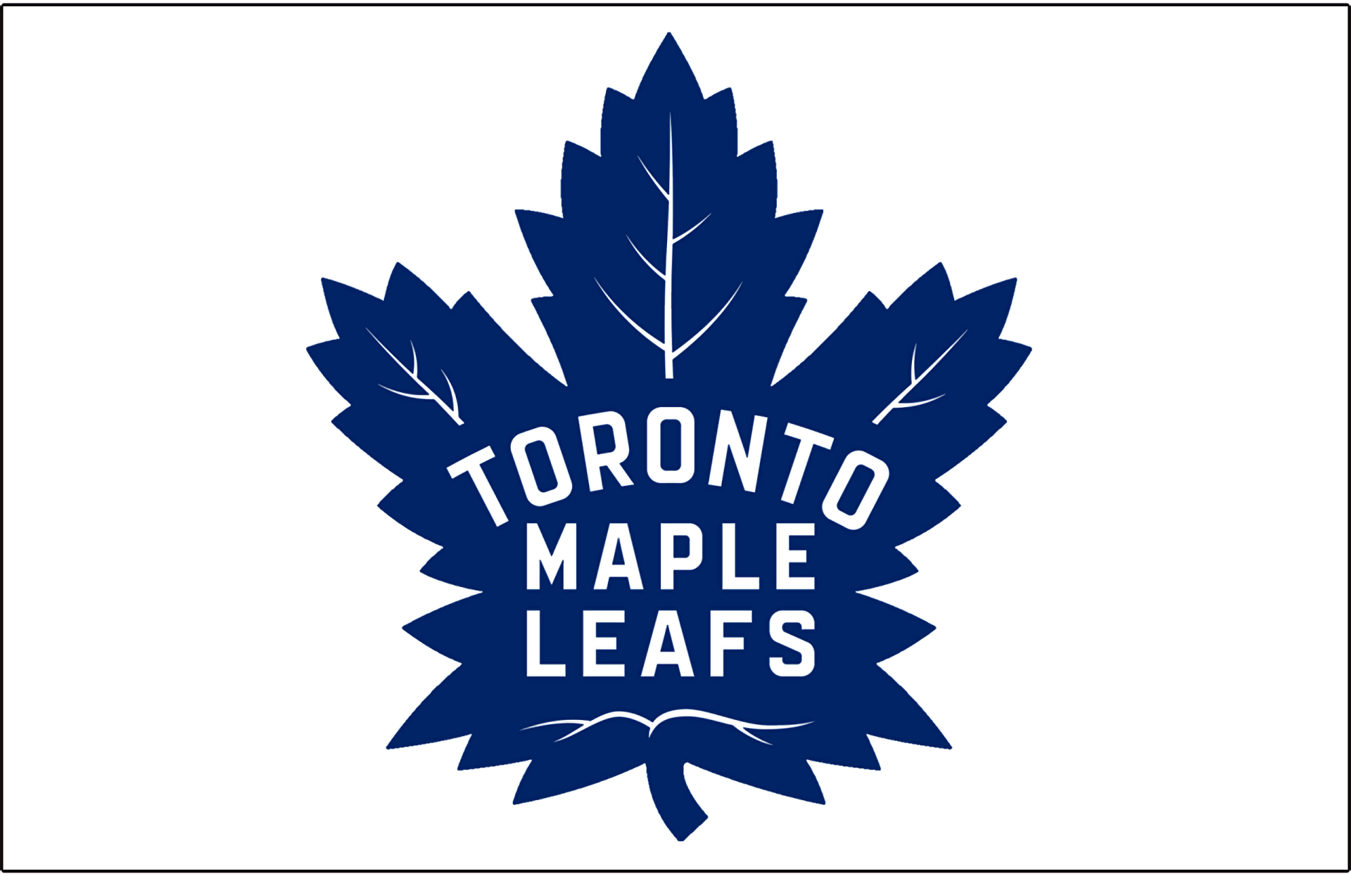 HD PC desktop wallpaper featuring the Toronto Maple Leafs logo in blue and white, representing the iconic sports team.