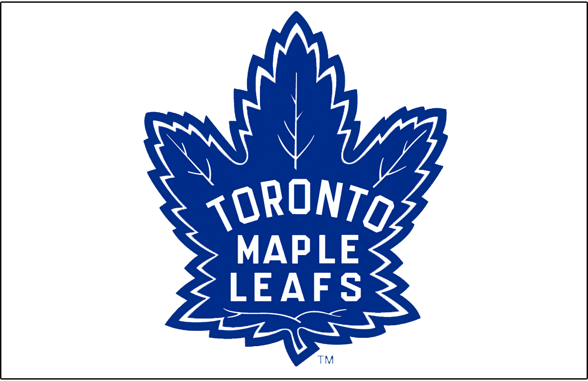 HD desktop wallpaper featuring the blue Toronto Maple Leafs logo, representing the iconic NHL hockey team and sports culture.