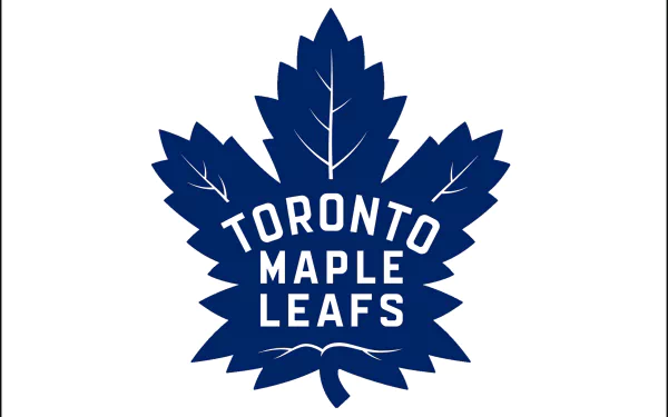 HD PC desktop wallpaper featuring the Toronto Maple Leafs logo in blue and white, representing the iconic sports team.