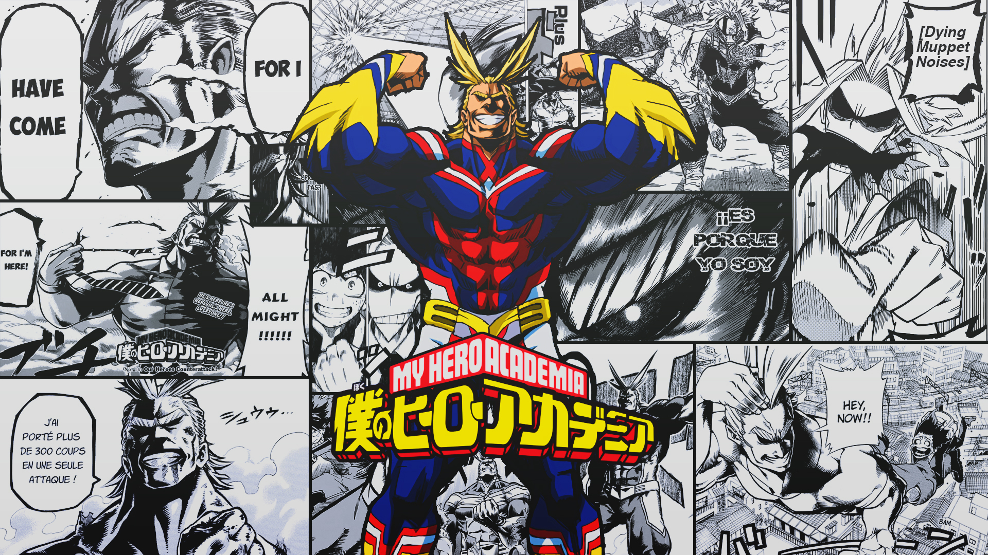 All Might Manga Wallpaper by DinocoZero