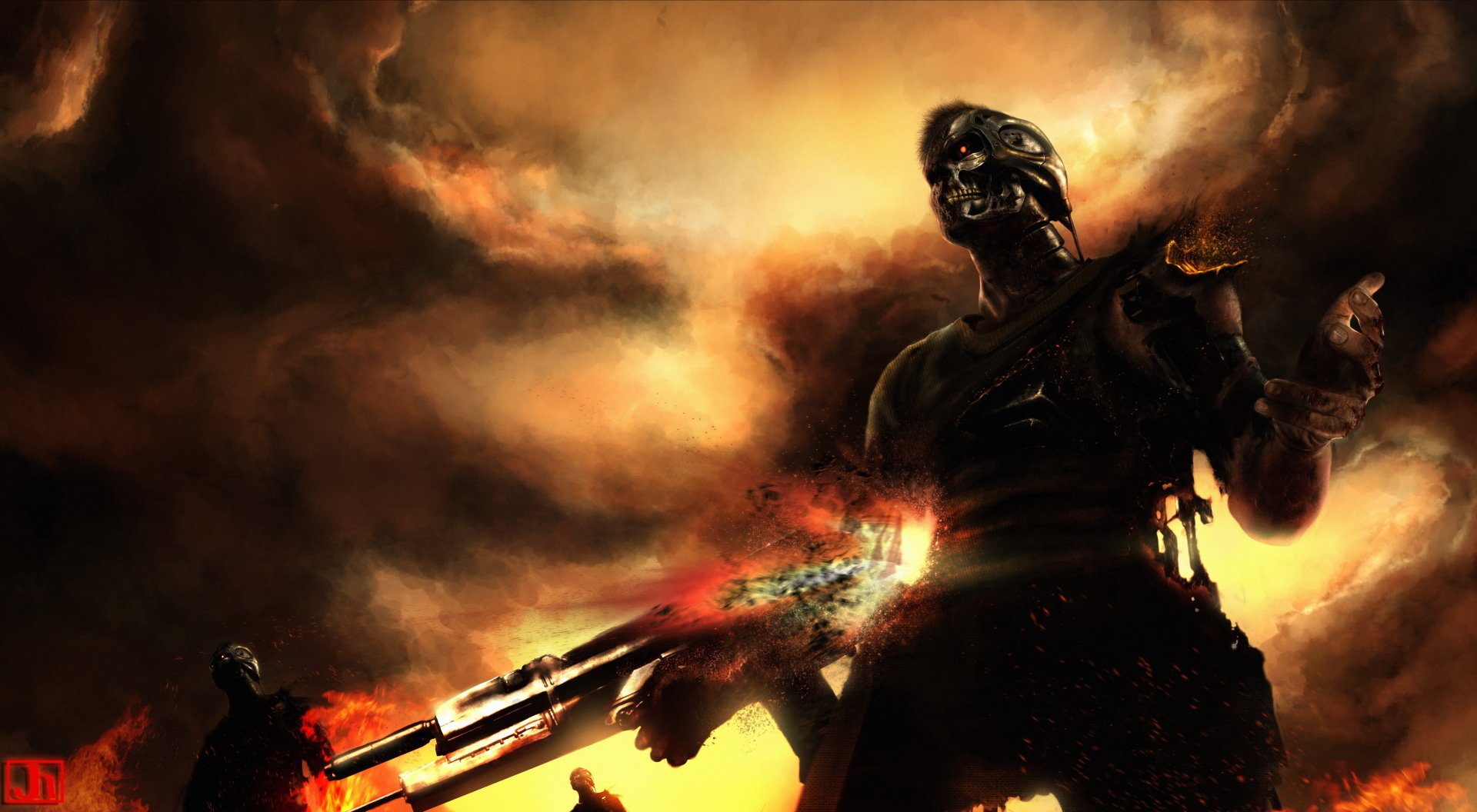 Download Weapon Warrior Sci Fi Cyborg 4k Ultra HD Wallpaper by Jason ODIN Heuser