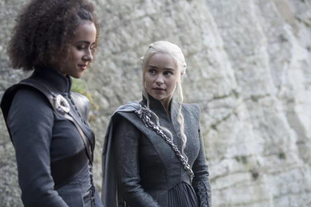 Emilia Clarke Daenerys Targaryen Nathalie Emmanuel Missandei (Game Of Thrones) TV Show Game Of Thrones HD Desktop Wallpaper | Background Image