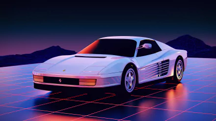 white car car Ferrari vehicle Ferrari Testarossa HD Desktop Wallpaper | Background Image