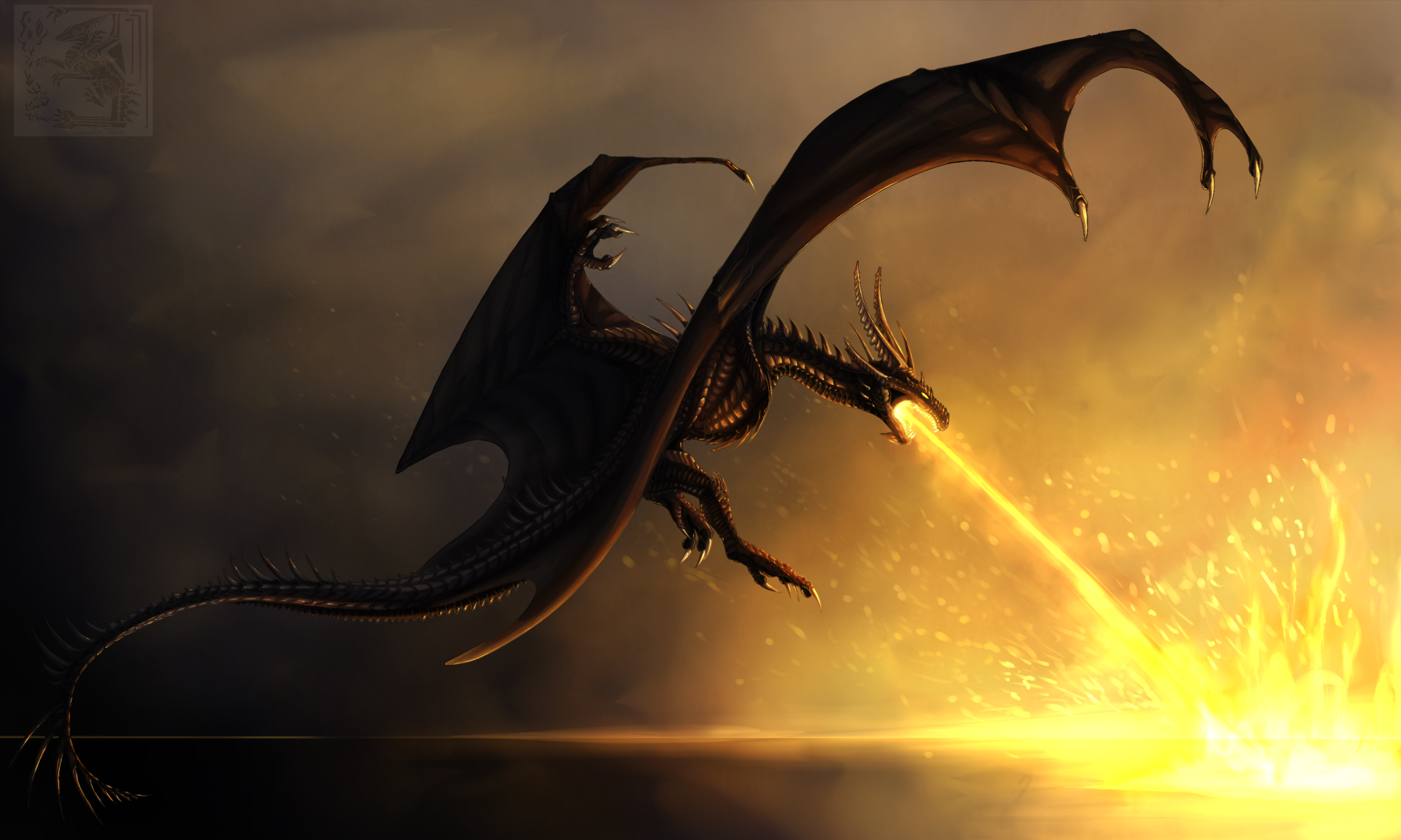 Drachen HD Wallpaper Hintergrund X ID Wallpaper Abyss