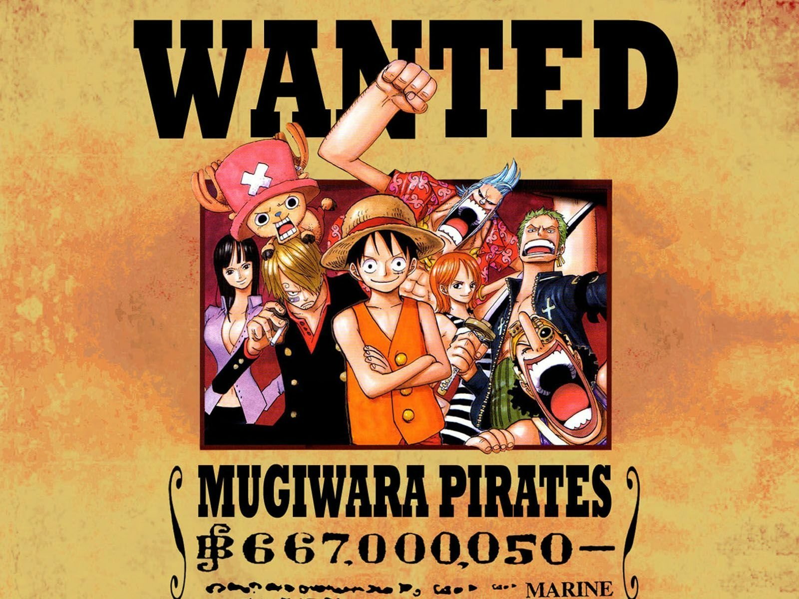 1600x1200 Wanted poster of the straw hats Wallpaper Background Image. 