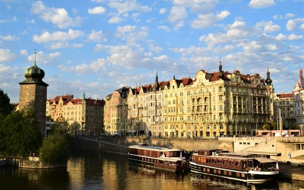 Man Made Prague Cities Czech Republic City Building Architecture River Riverboat HD Wallpaper | Background Image