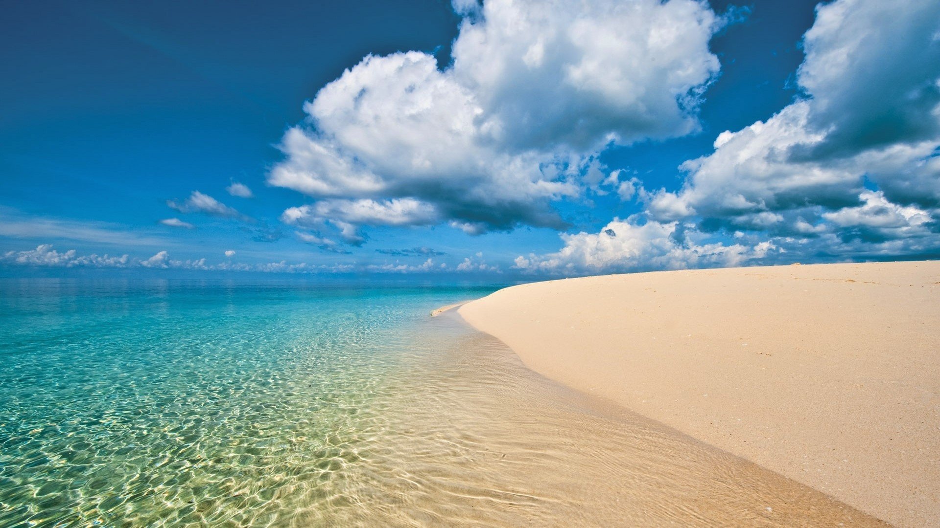 Download Horizon Tropical Turquoise Sea Ocean Nature Beach HD Wallpaper