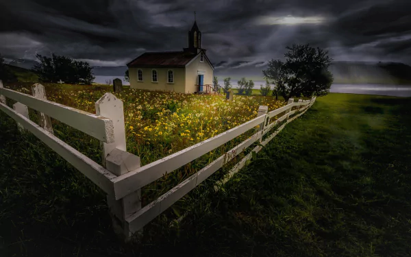  Storm Clouds over Church