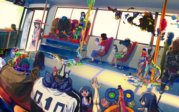 Anime Original Fantasy Bus HD Wallpaper | Background Image